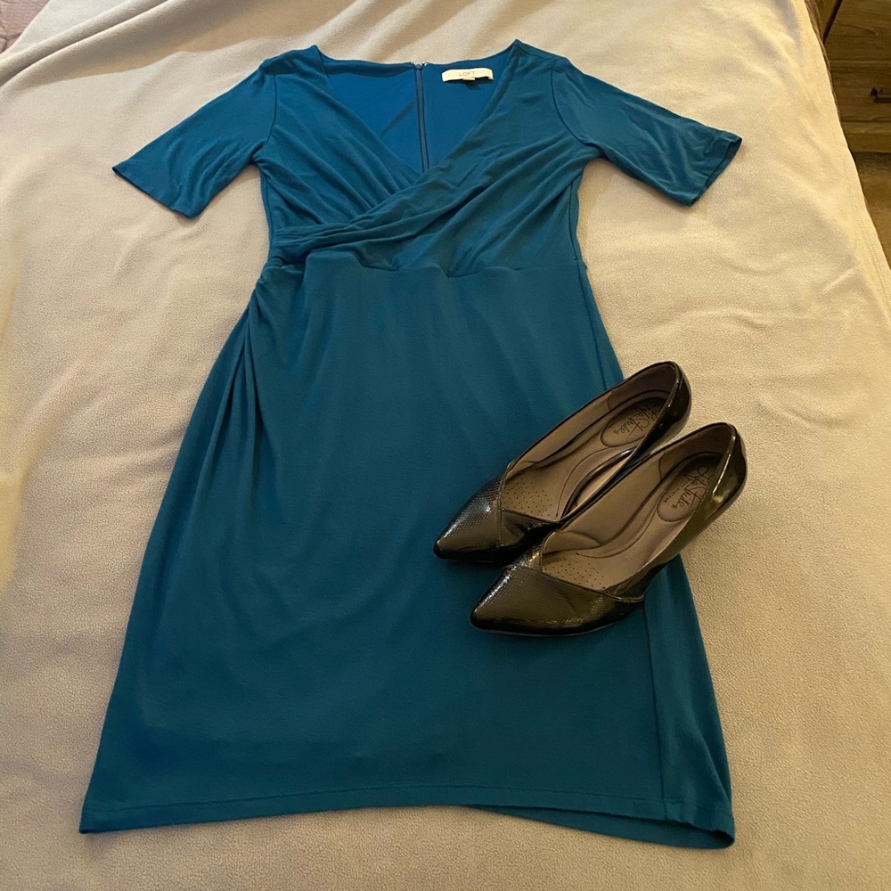 Super Flattering V-Neck Jersey Dress by Loft